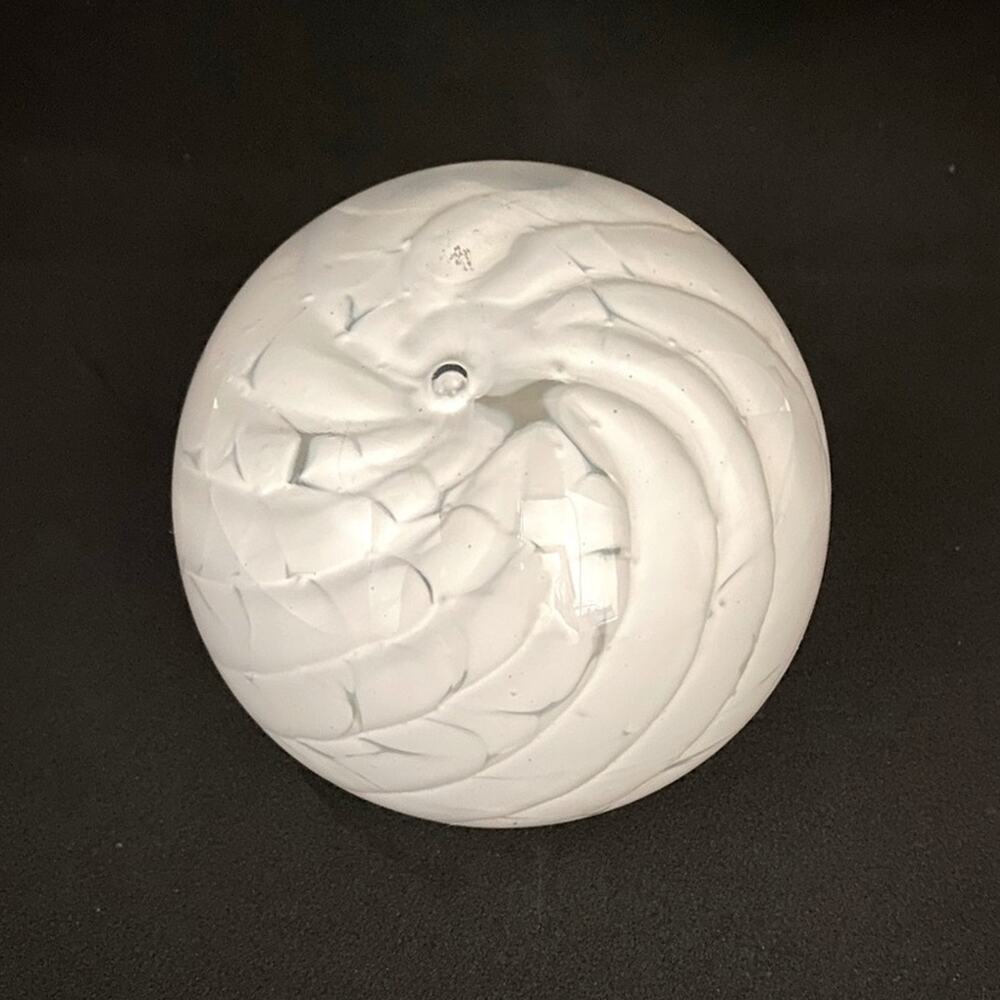 Sternen Glass Paperweight German Art Sphere White Swirls Milky Way Celestial